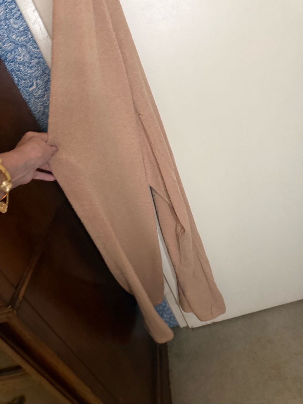 Meshki Dusty Rose Open-Front Lightweight Cardigan